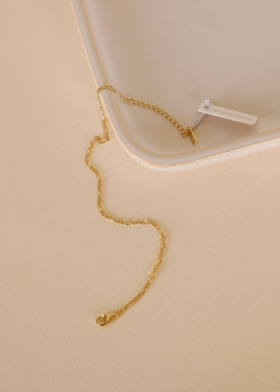 JaxKelly Fashion Simple Twist Chain Anklet - 18k Gold Plated