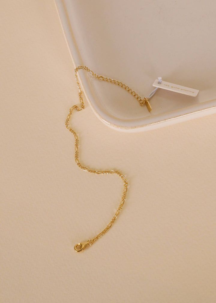 JaxKelly Fashion Simple Twist Chain Anklet - 18k Gold Plated