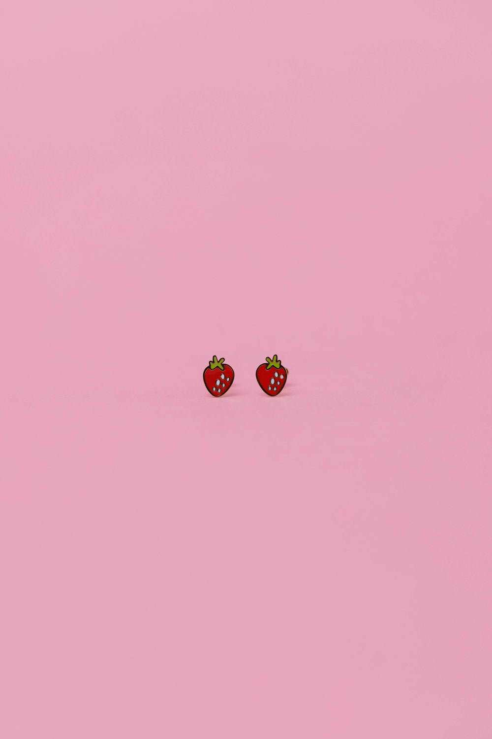 JaxKelly Fashion Strawberry Enamel Flat Back Kids Earrings