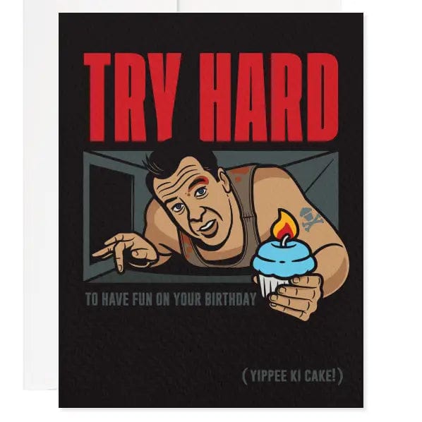 Johnny Cupcakes Card Try Hard Birthday Card