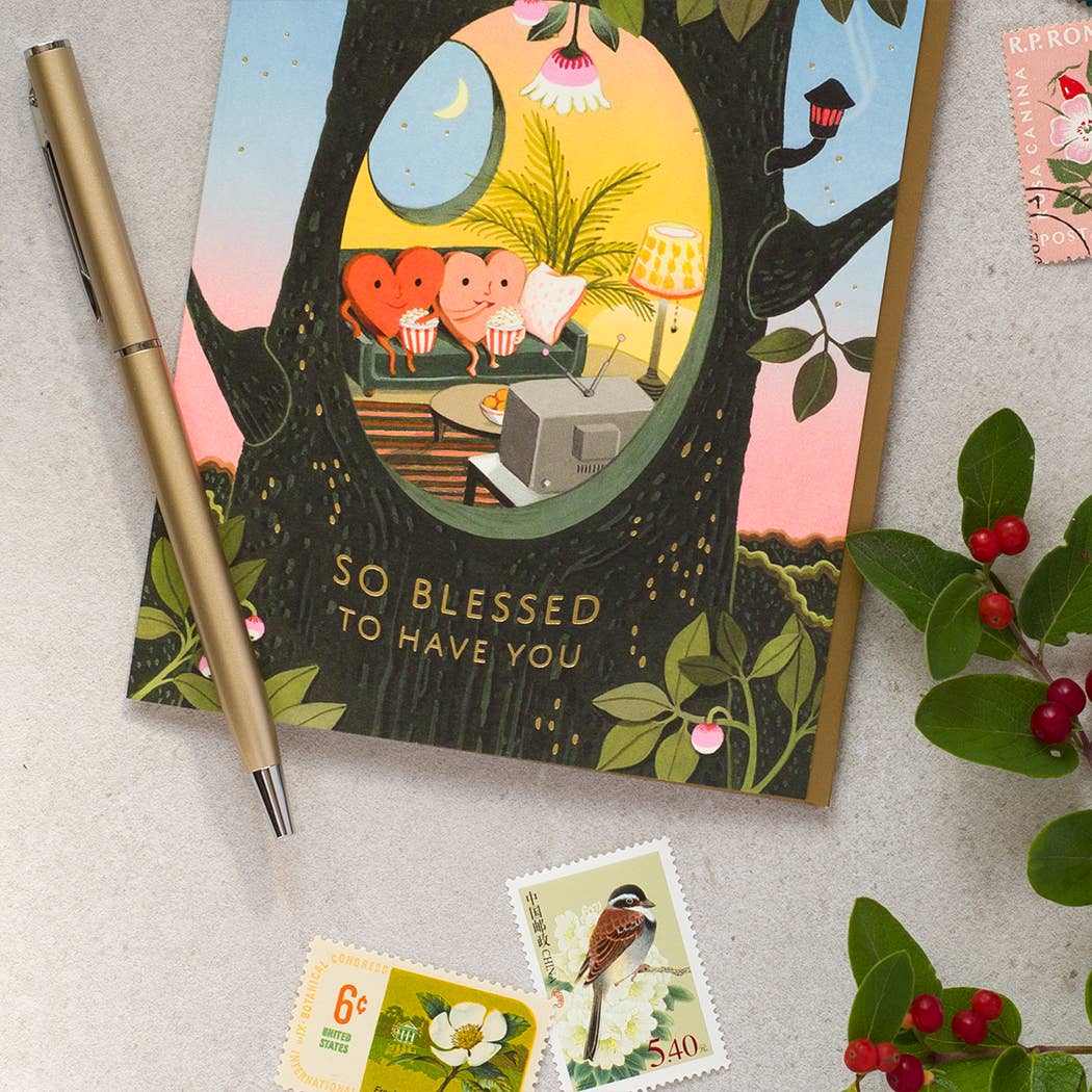 JooJoo Paper Cards Blessed Hearts - Love Greeting Card