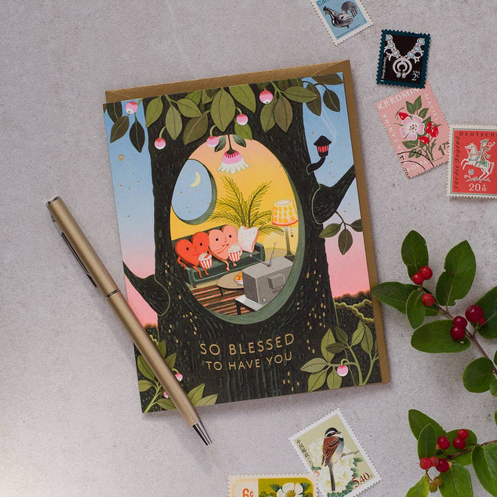 JooJoo Paper Cards Blessed Hearts - Love Greeting Card