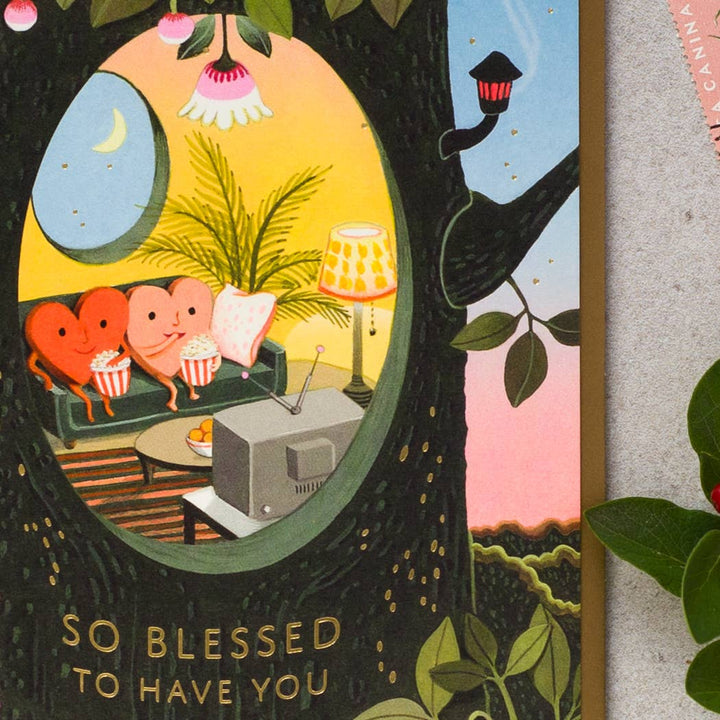 JooJoo Paper Cards Blessed Hearts - Love Greeting Card