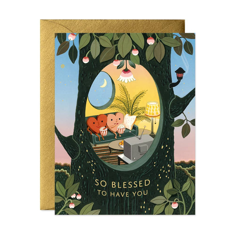JooJoo Paper Cards Blessed Hearts - Love Greeting Card
