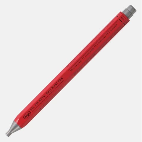 JPT America Pen Mark's Days Gel Metal Ballpoint Pen - Red