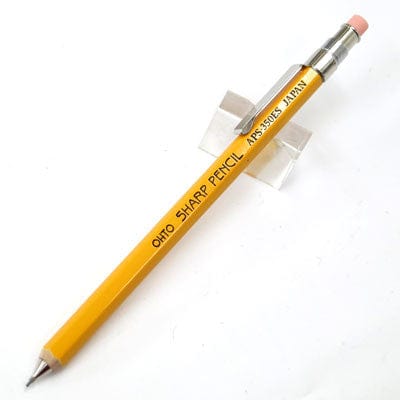 JPT America Pencil Mini Wooden Mechanical Pencil with Eraser and Clip - Yellow 0.5mm