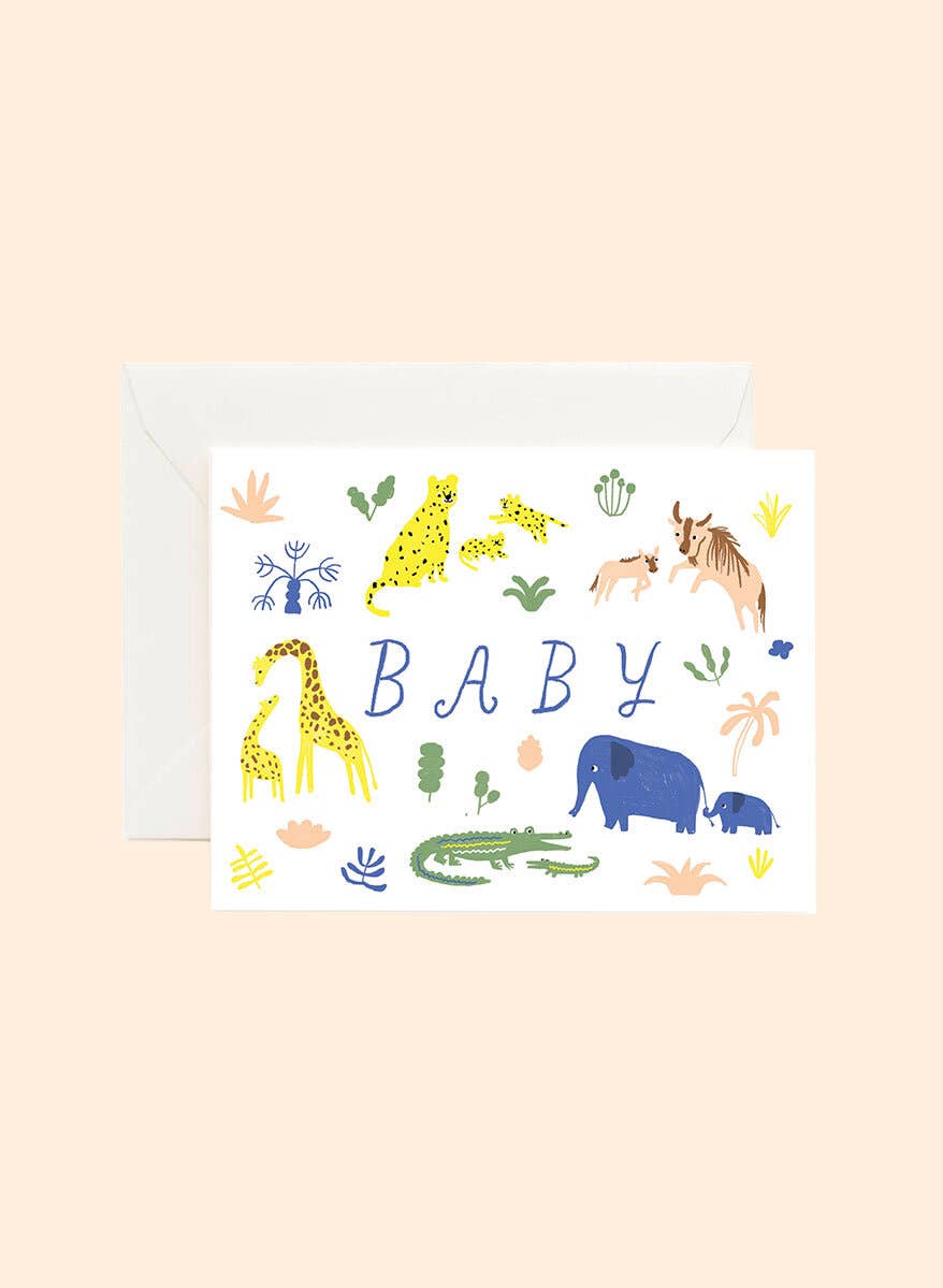 Karen Schipper Cards Baby Safari Baby Card