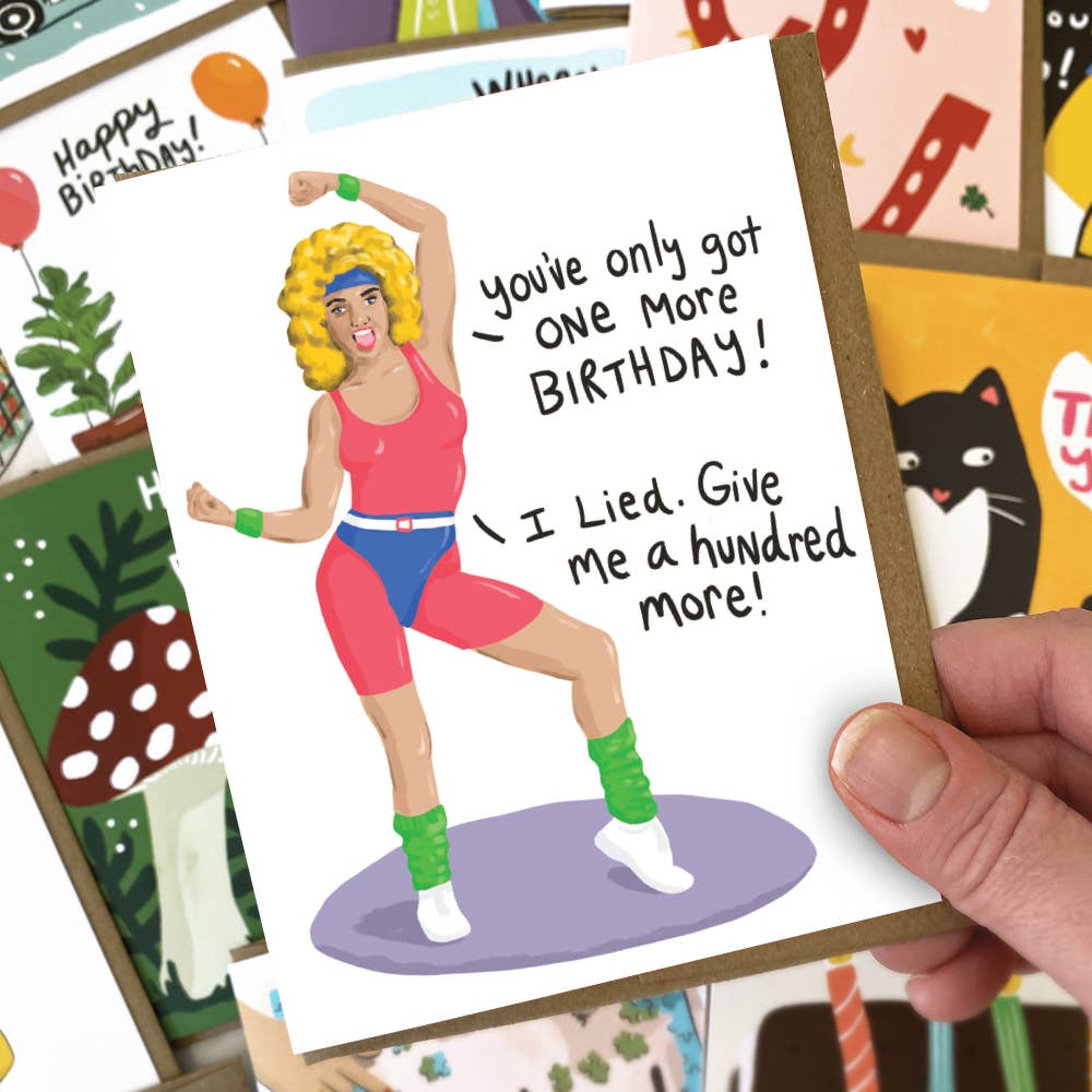 Kat French Design Cards Exercise Fitness Birthday Card