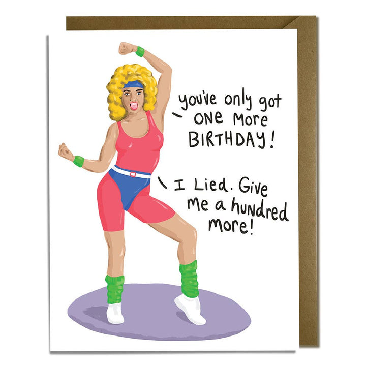 Kat French Design Cards Exercise Fitness Birthday Card