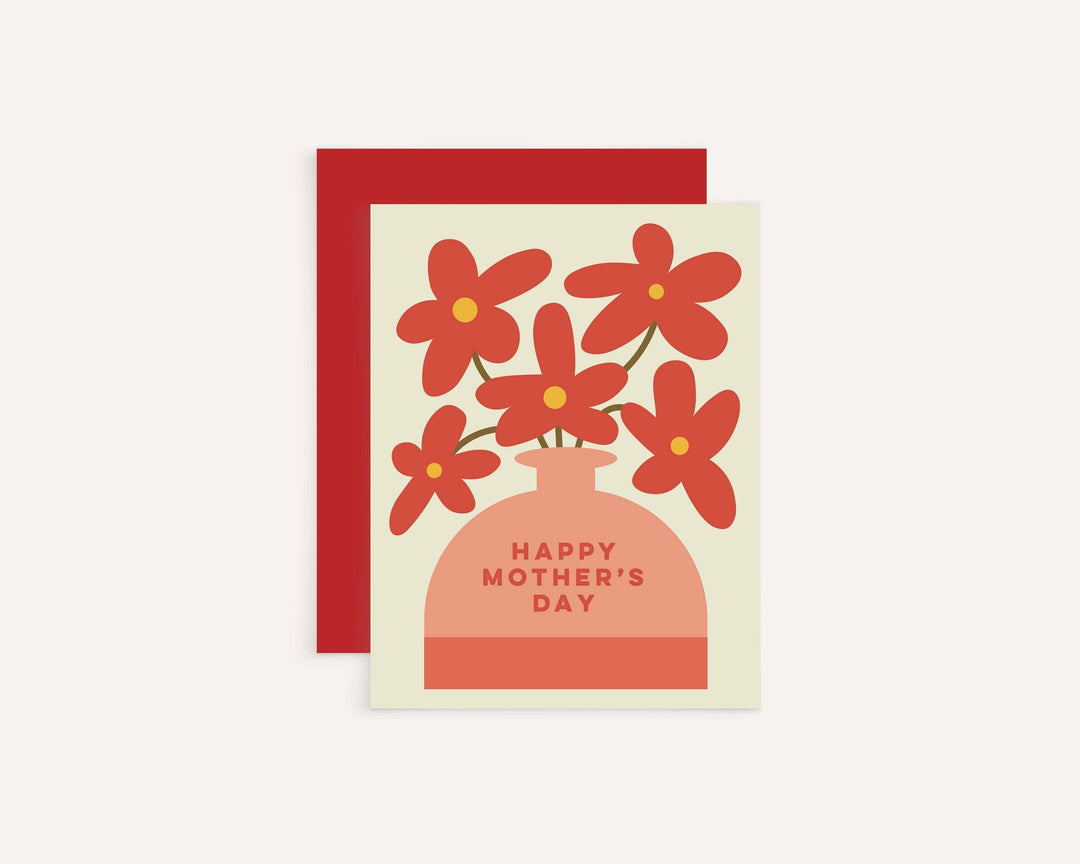 KGS Design Studio Card Red Flowers - Mother's Day Card