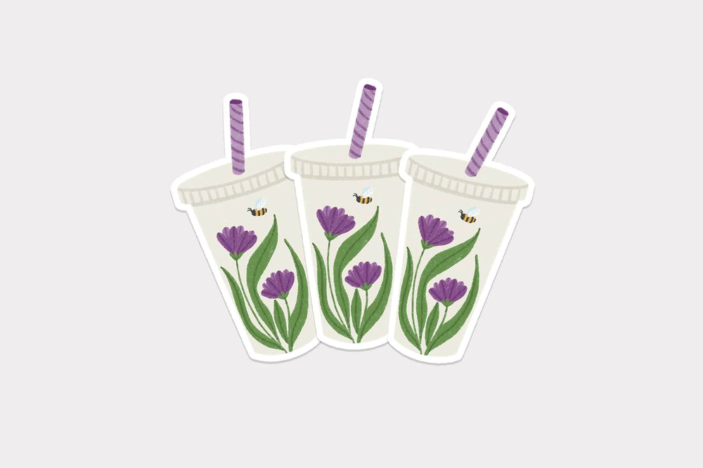 KGS Design Studio Sticker Floral Cup Sticker
