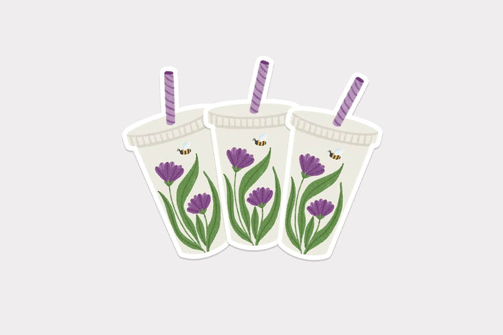 KGS Design Studio Sticker Floral Cup Sticker