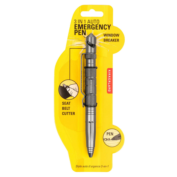 Kikkerland Pen 3-In-1 Auto Emergency Pen