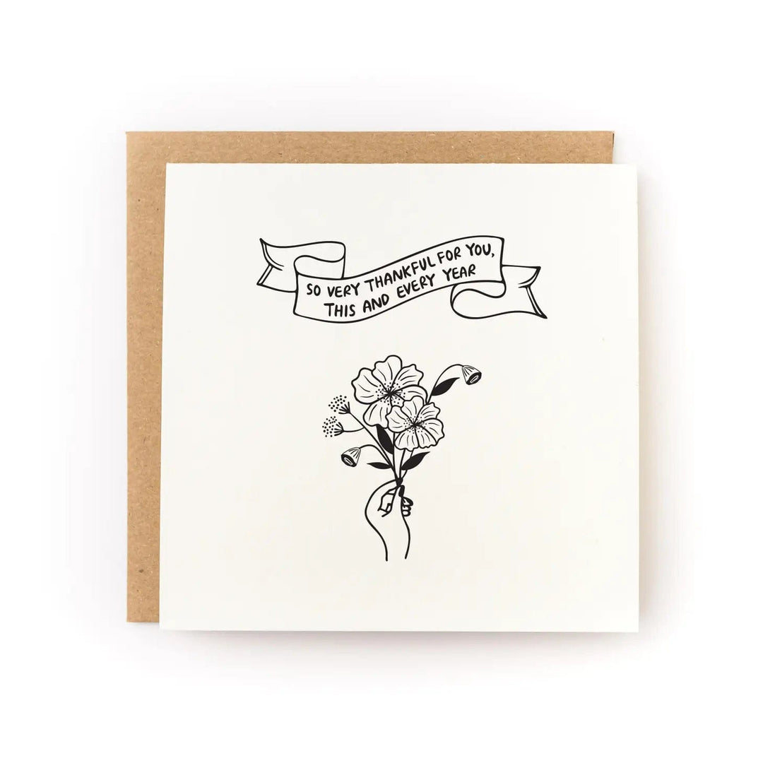 Kwohtations Cards Card Thankful for You This Year Card