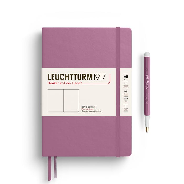 Leuchtturm1917 Journal Dusty Rose / Blank Leuchtturm1917 Notebook Medium (A5) - Hardcover
