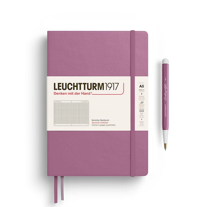 Leuchtturm1917 Journal Dusty Rose / Graph Leuchtturm1917 Notebook Medium (A5) - Hardcover