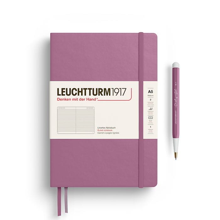 Leuchtturm1917 Journal Dusty Rose / Lined Leuchtturm1917 Notebook Medium (A5) - Hardcover