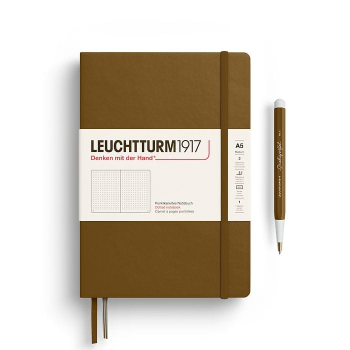 Leuchtturm1917 Journal Spicy Brown / Dot Grid Leuchtturm1917 Notebook Medium (A5) - Hardcover
