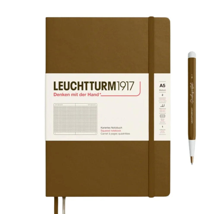 Leuchtturm1917 Journal Spicy Brown / Graph Leuchtturm1917 Notebook Medium (A5) - Hardcover