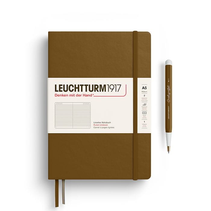 Leuchtturm1917 Journal Spicy Brown / Lined Leuchtturm1917 Notebook Medium (A5) - Hardcover