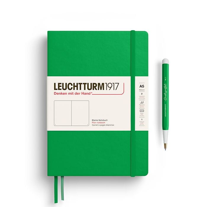 Leuchtturm1917 Journal Spring Leaf / Blank Leuchtturm1917 Notebook Medium (A5) - Hardcover