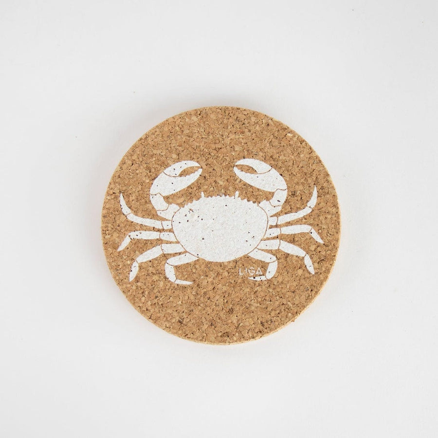 Liga Coasters Printed Cork Coaster - Crab