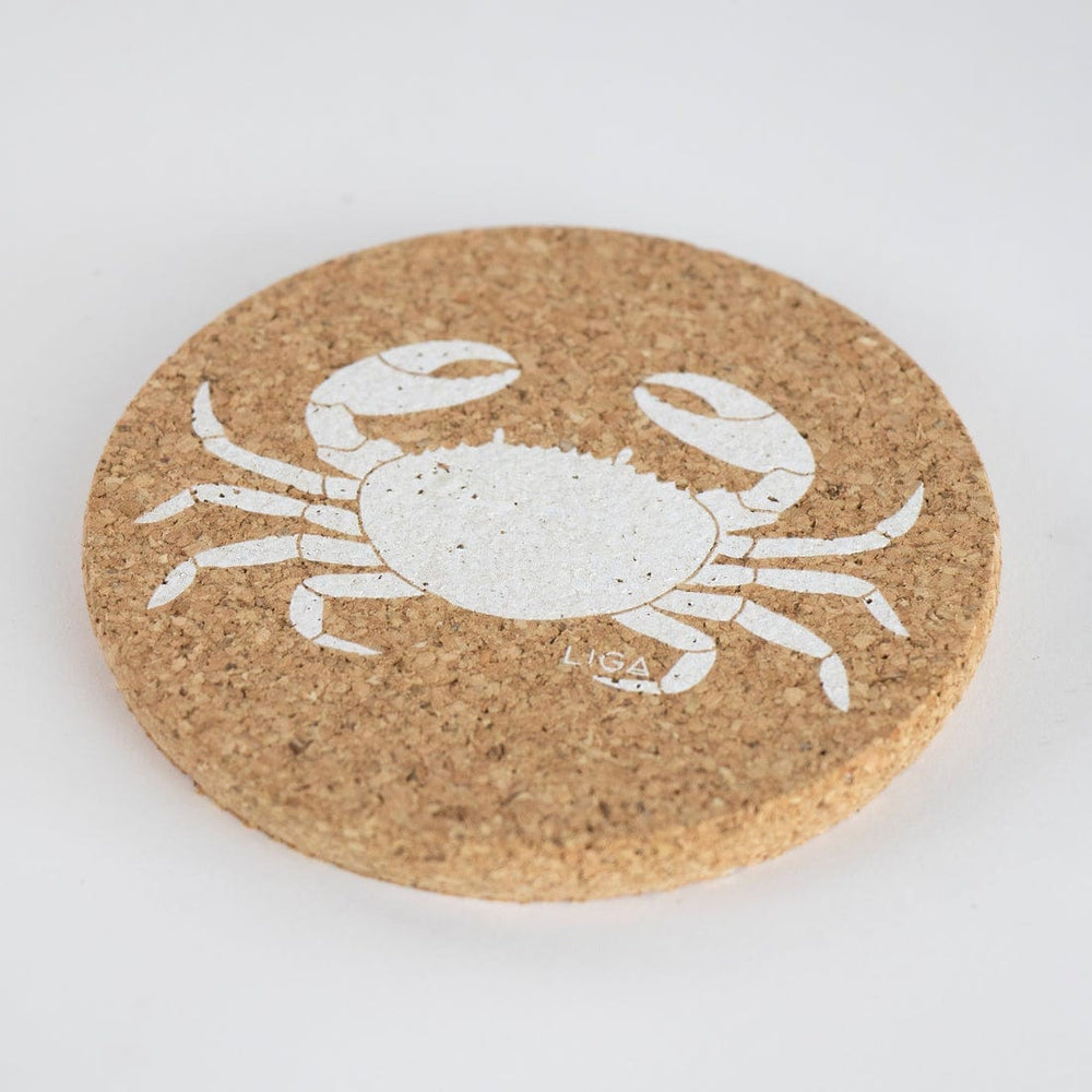 Liga Coasters Printed Cork Coaster - Crab