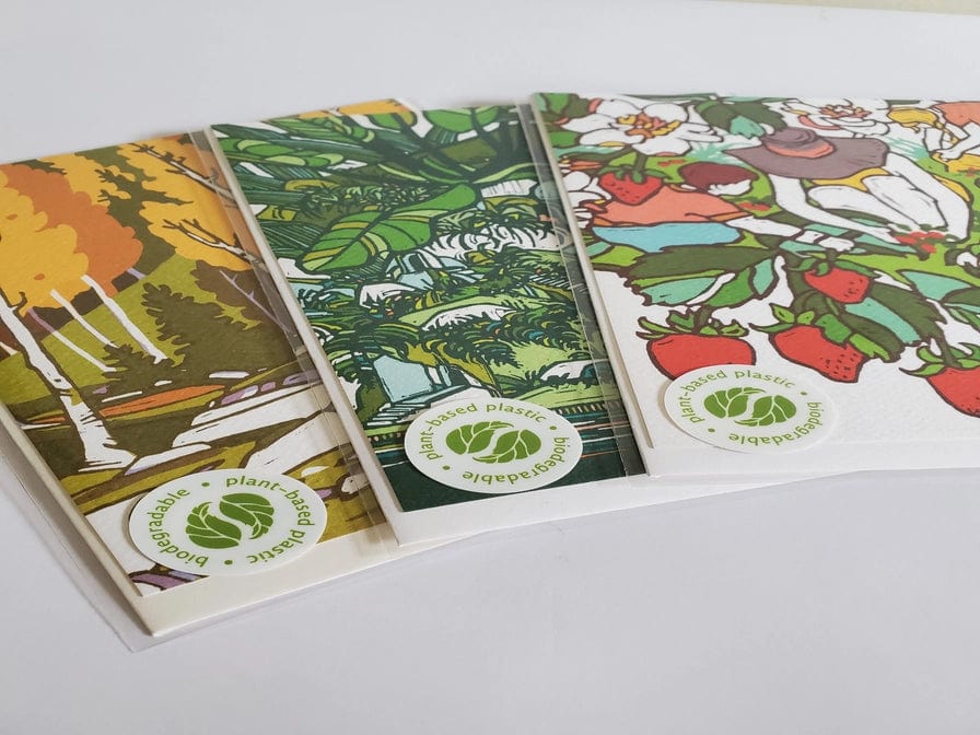 Little Green Card Fall Aspen Landscape Blank Card