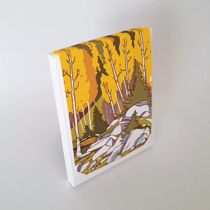Little Green Card Fall Aspen Landscape Blank Card