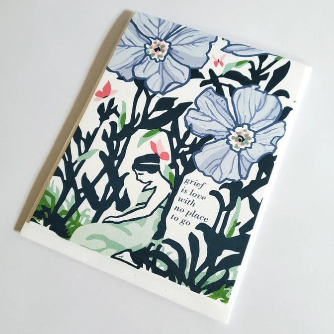 Little Green Card Grief is Love Sympathy Condolence Greeting Card