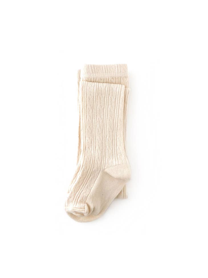 Little Stocking Co. Baby & Toddler Socks & Tights Vanilla Cable Knit Tights
