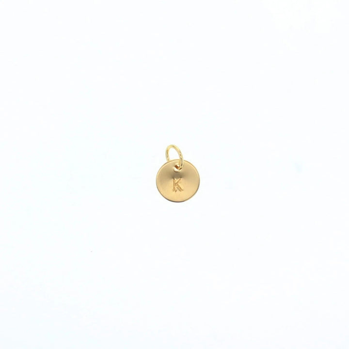 Lotus Jewelry Studio Jewelry Gold Round Mini Letter Tag