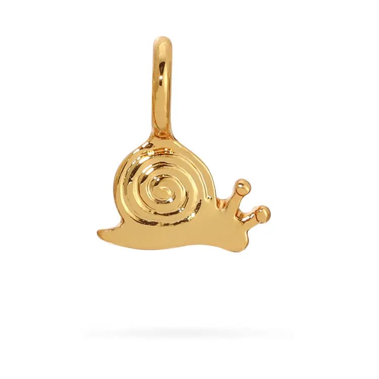 Lucky Feather Charm Gold Charm Garden - Snail