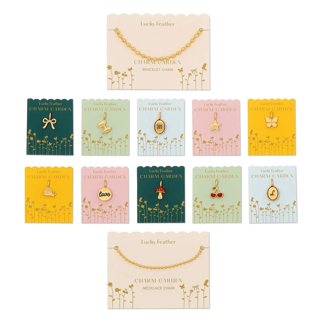Lucky Feather Charm Gold Charm Garden - Snail