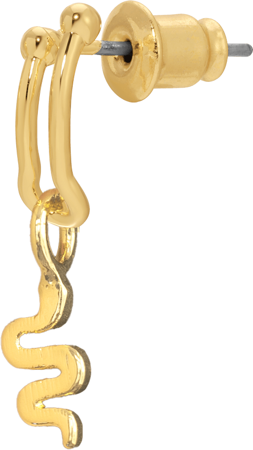 Lucky Feather Fashion Add-A-Charm Gold Hoop Earrings