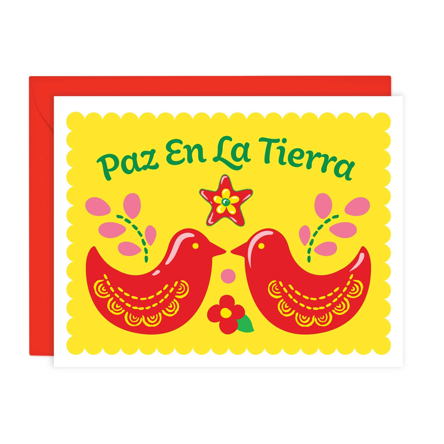 Lucy Loves Paper Card Paz en la Tierra - Holiday Card in Spanish