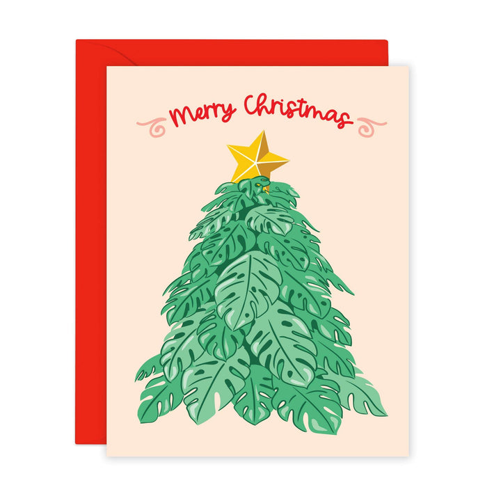 Lucy Loves Paper Holiday Monstera Christmas Tree |  Plant Christmas Card