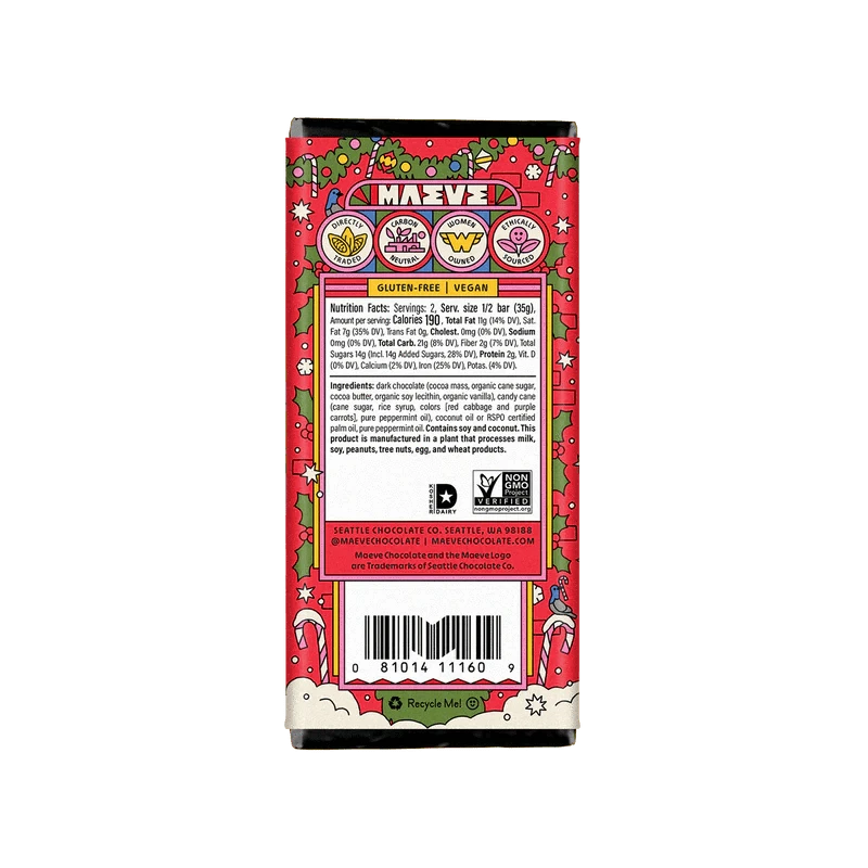 Maeve Holiday Candy Cane Truffle Bar