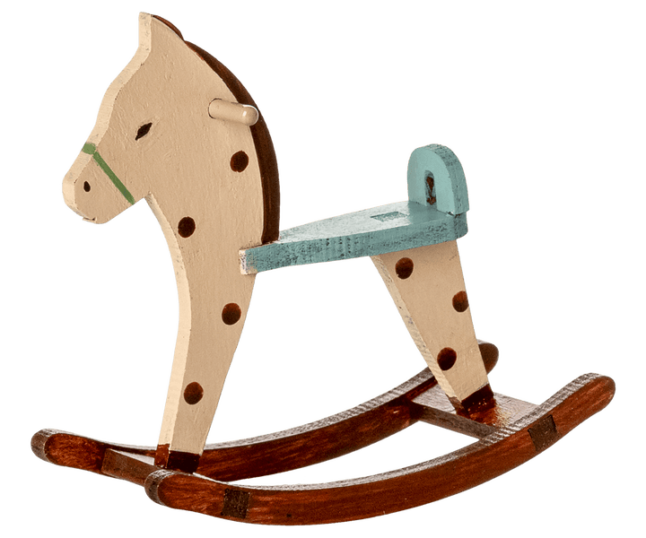 Maileg Baby Rocking horse, Mouse - Spotted | Maileg