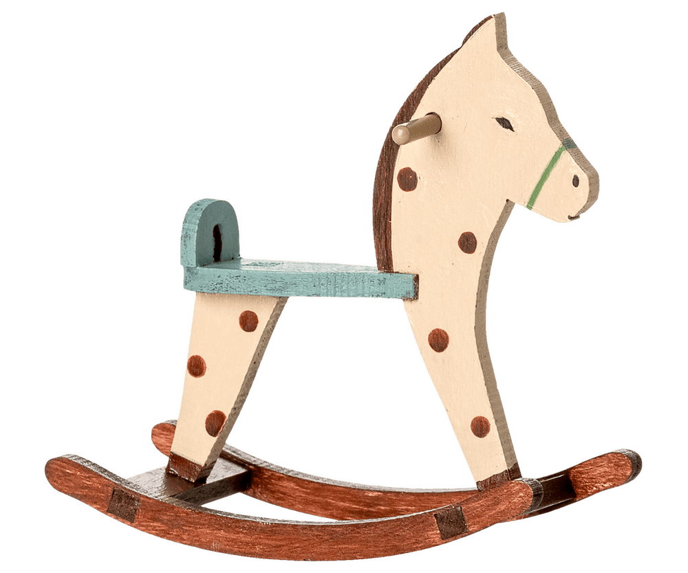 Maileg Baby Rocking horse, Mouse - Spotted | Maileg