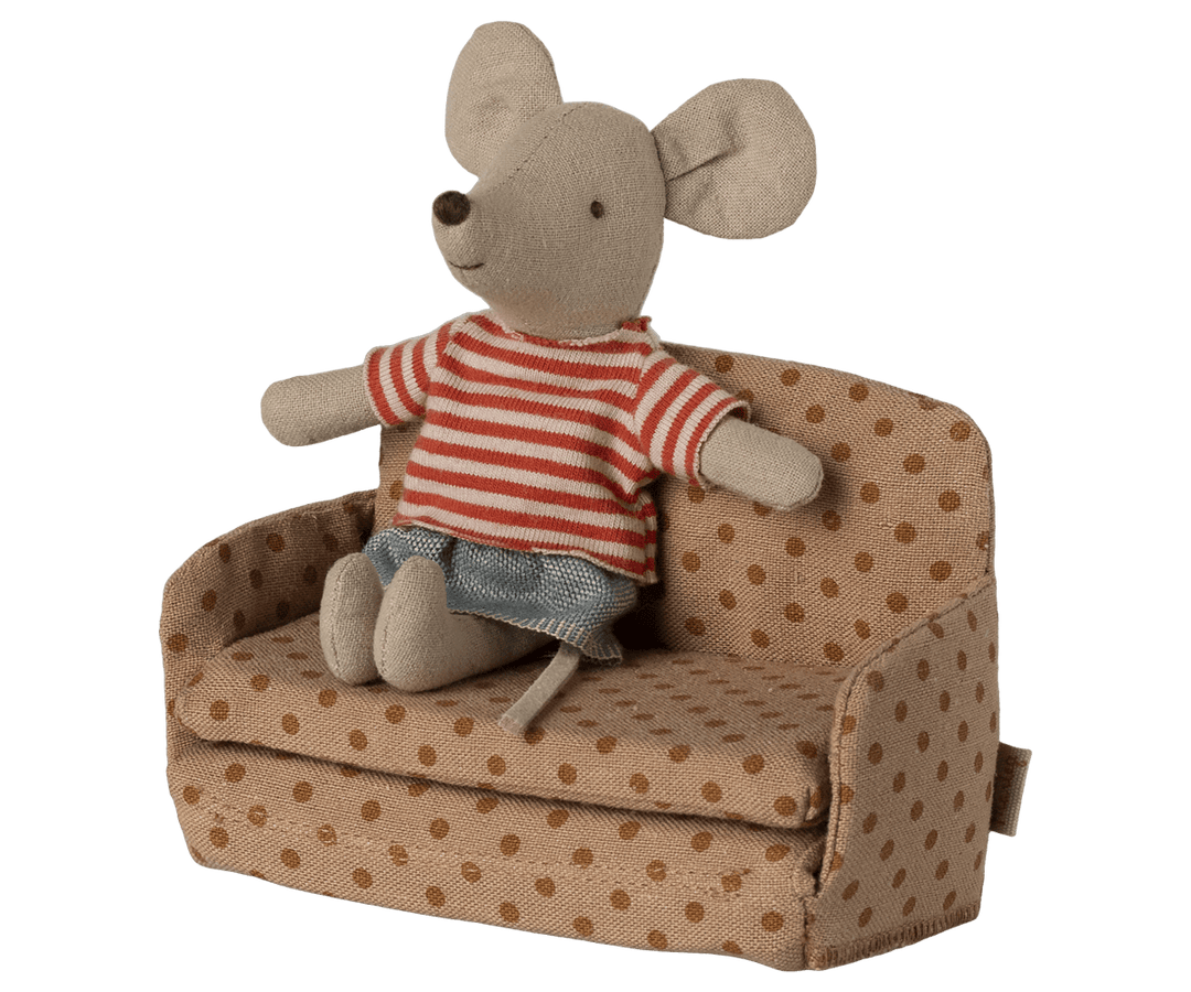 Maileg Baby Sofa bed, Mouse - Dots | Maileg