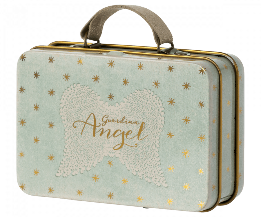 Maileg Dollhouse Angel Mouse in Suitcase, Little Mouse | Maileg