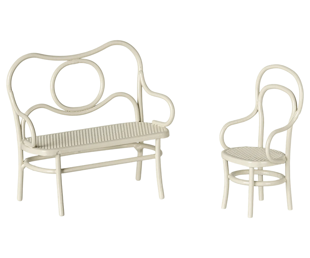 Maileg Dollhouse Café Set, Mouse, Small - Off White | Maileg