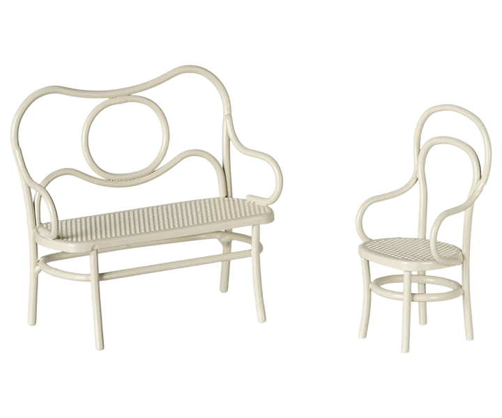 Maileg Dollhouse Café Set, Mouse, Small - Off White | Maileg