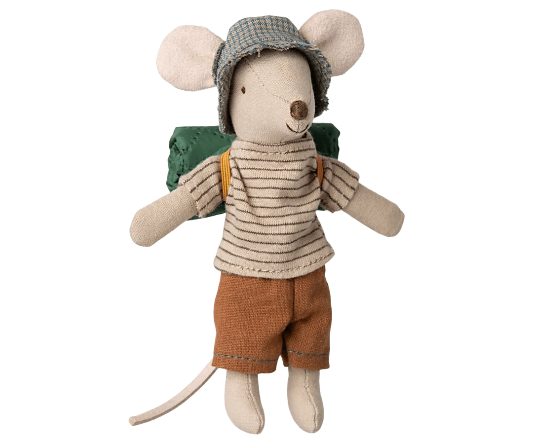 Maileg Dollhouse Hiker Mouse, Big Brother - Thin Stripes | Maileg