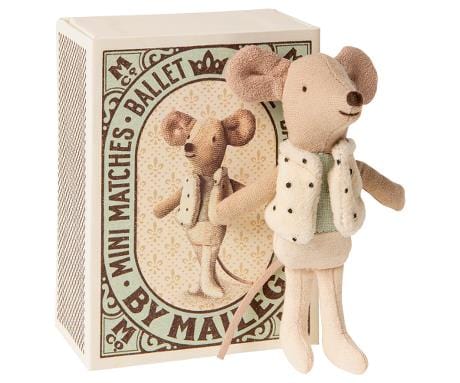 Maileg Toy Little Brother Mouse - Dancer in Matchbox | Maileg