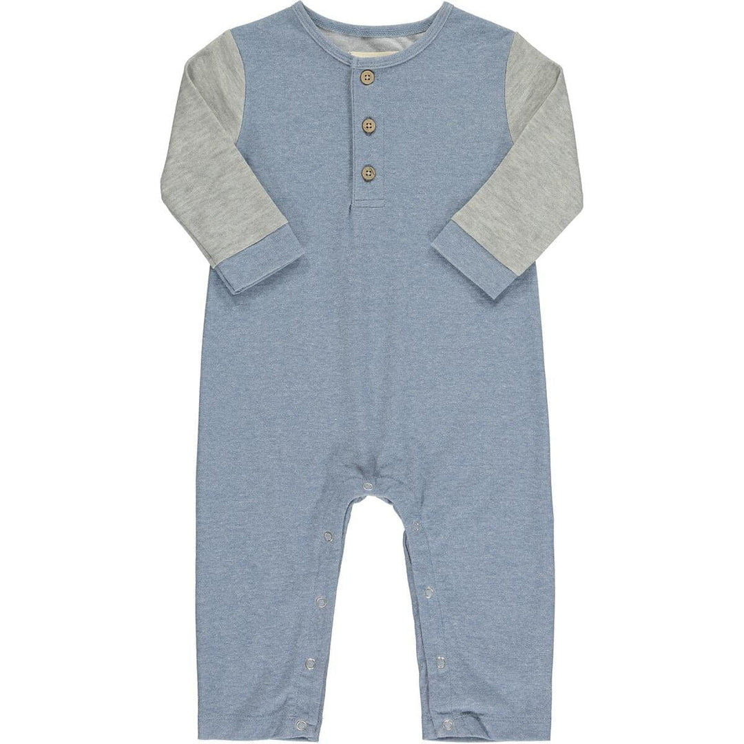 Me & Henry Romper Estill Raglan Romper - Blue