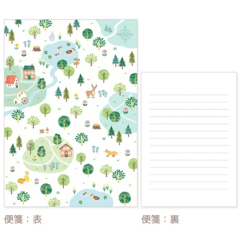 Mind Wave Stationery Set Komorebi Forest Mori Letter Set
