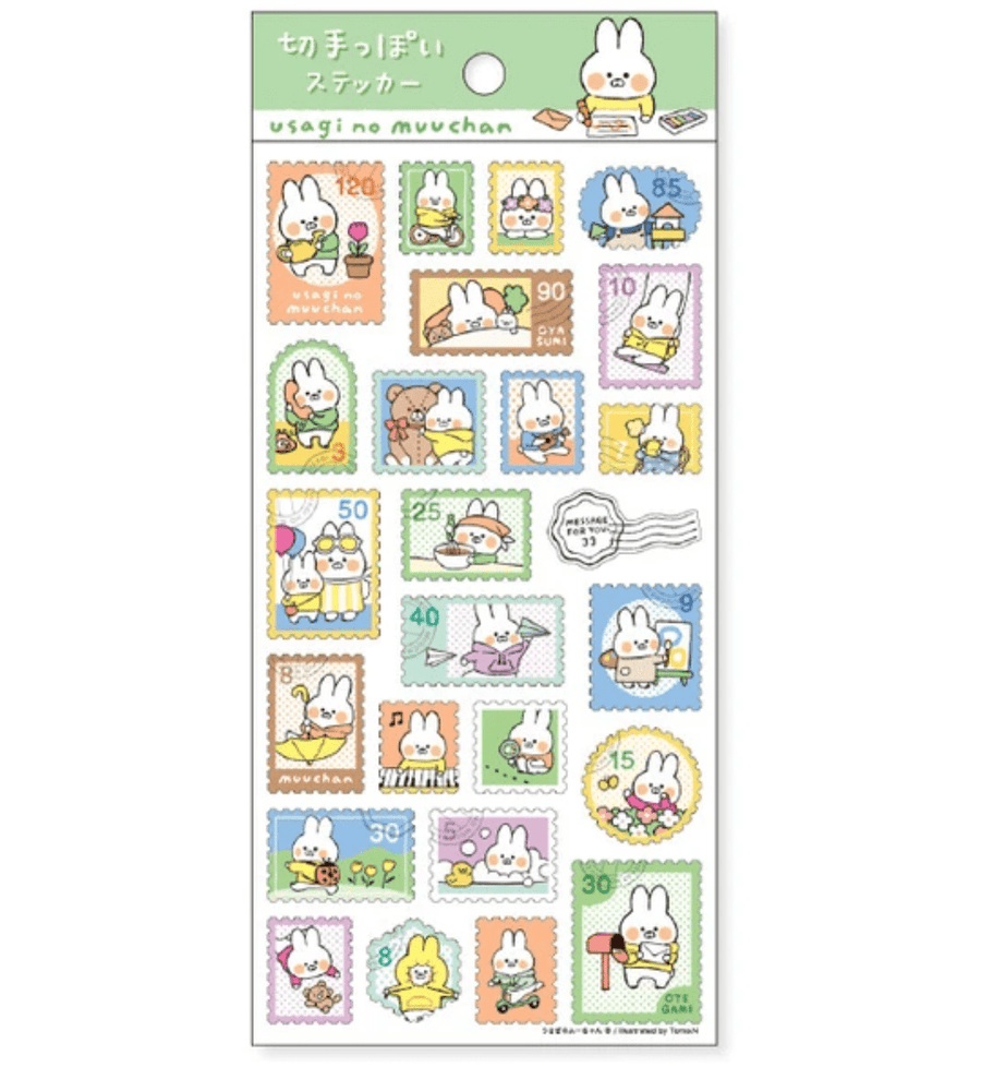 Mind Wave Sticker Sheets Usagino Muuchan Moon Rabbit Stamp Stickers