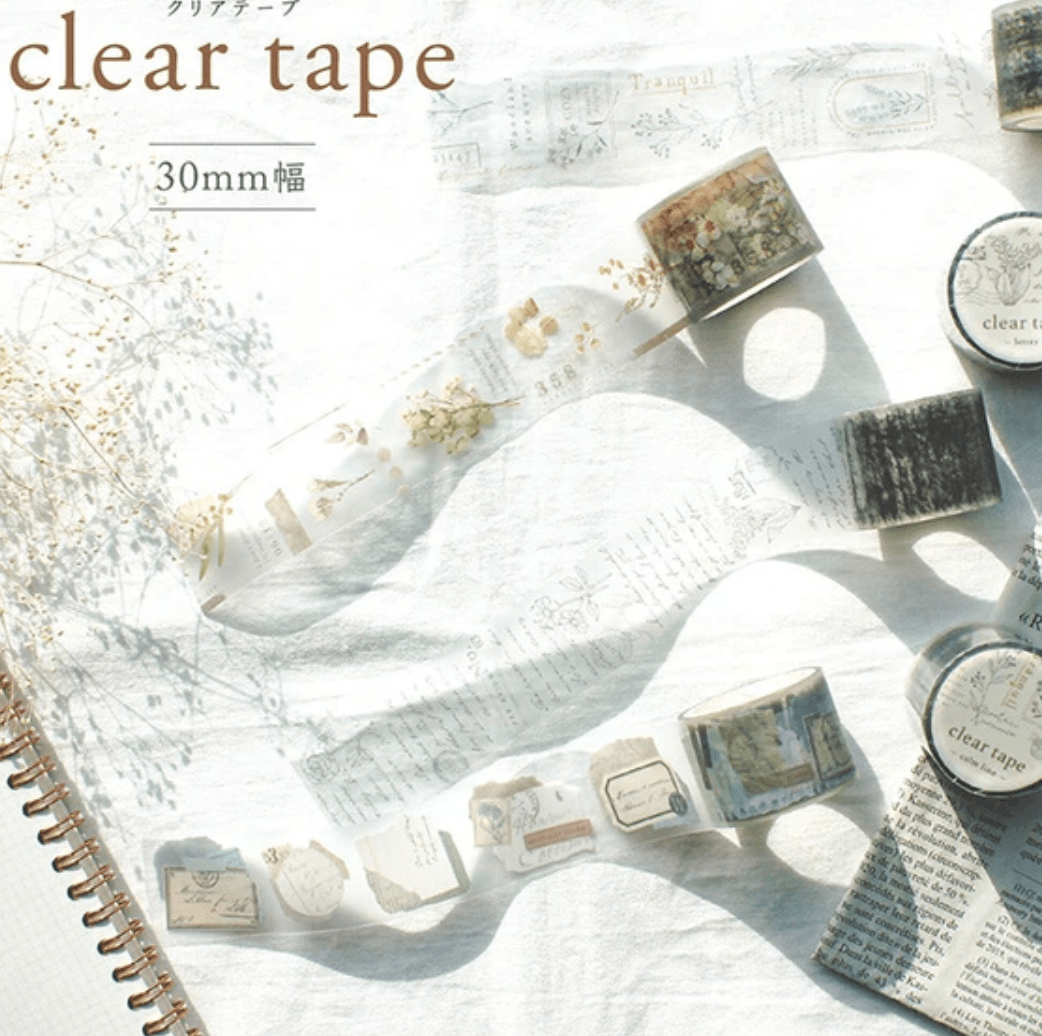 Mind Wave washi tape Grid Pattern Clear Washi Tape | 30mm Width